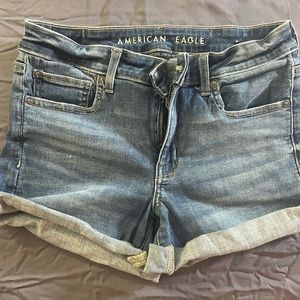 American Eagle stretch midi shorts